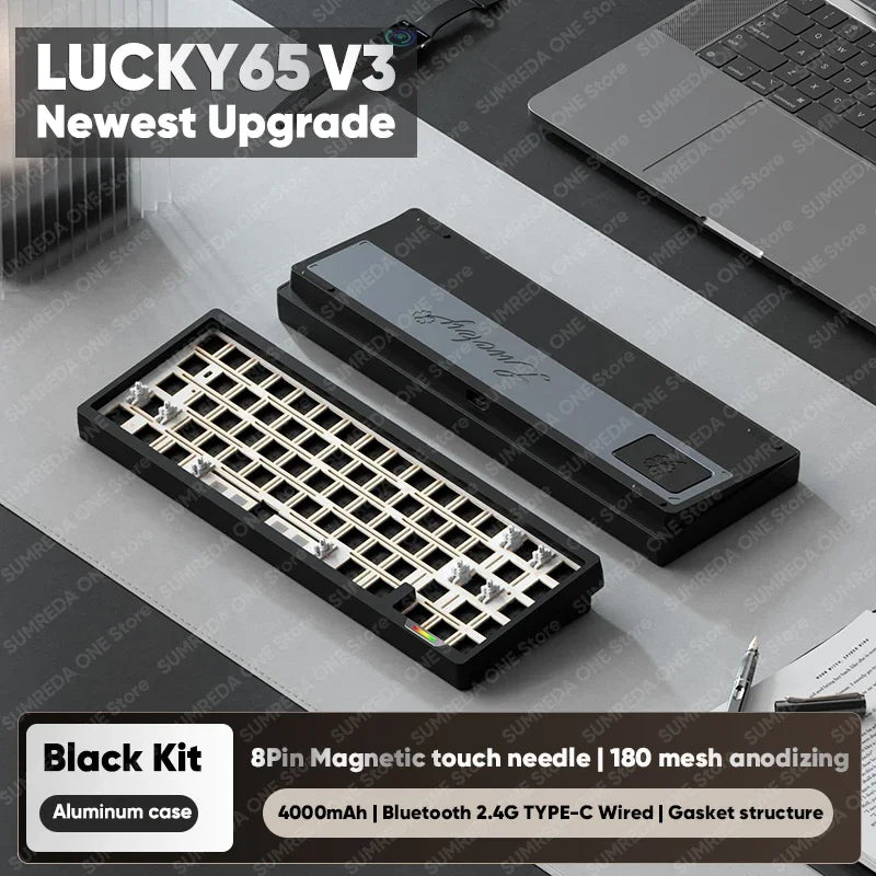 WEIKAV Lucky65 V3 Lucky65 V2 ZA68 NUT65 Wireless Aluminum Mechanical Keyboard Kit RGB Bluetooth Wired Gaming Hotswap Keyboard