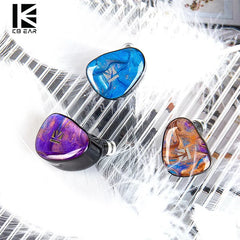 KBEAR KB02 10mm+10mm Dual  IEM Hifi in-ear Earphones with Detachable Cable Design Bone Conduction Dynamic Driver