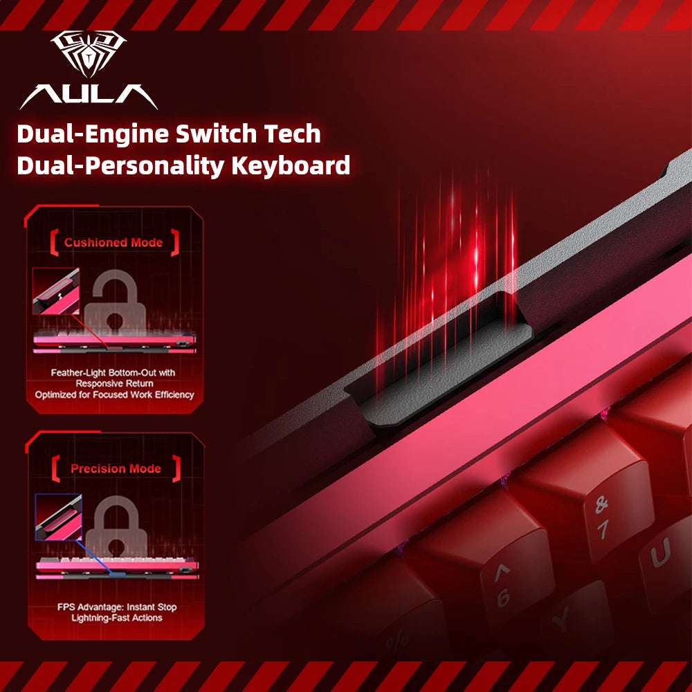 AULA AG60 Pro/MAX Wired Gaming Mechanical Keyboard Custom Full Aluminum High Performance Magnetic Axis for Esports And FPS Games