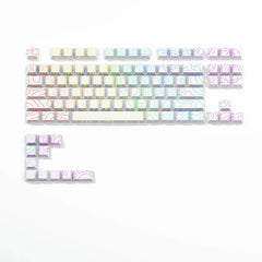 2026 Line Gradient Side Shine Through Keycaps Cherry Profile PBT Custom Keycaps for 60% 65% 75% 96% 98% 100% Mechanical Keyboard