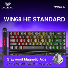 AULA WIN60 WIN68 HE Magnetic Keyboards Esports Rapid Trigger 8K Return RGB Hotswap Wired Gaming Mechanical Keyboard for Pc Gamer