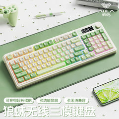 AULA S99  Wireless Tri Mode Bluetooth Gamine Keyboard2.4G RGB Gasket Mount Custom Gaming Keypad for PC Mac PC Office Gifts