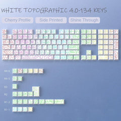 2026 Line Gradient Side Shine Through Keycaps Cherry Profile PBT Custom Keycaps for 60% 65% 75% 96% 98% 100% Mechanical Keyboard