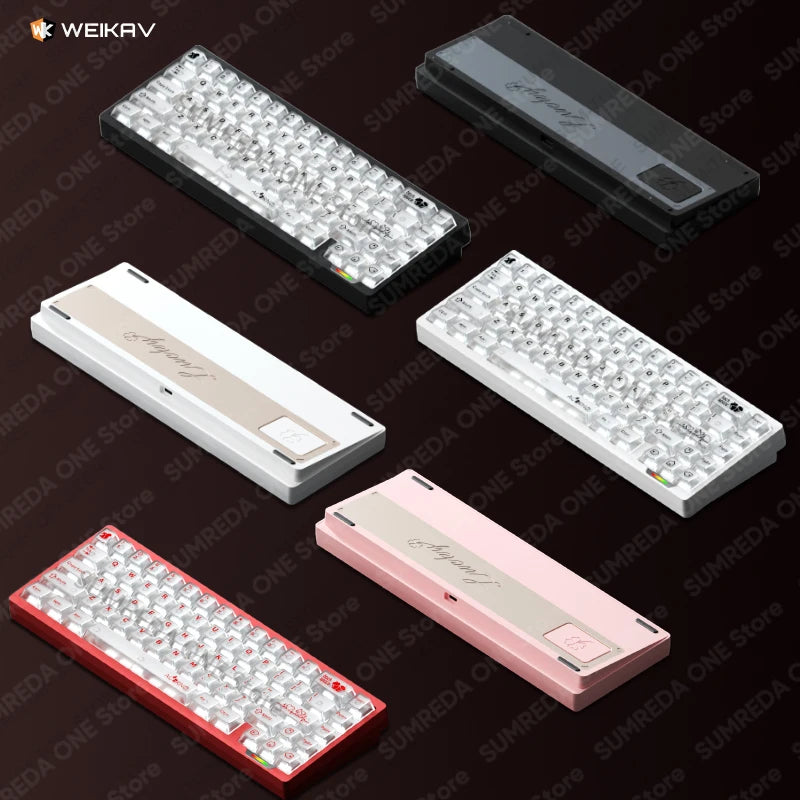 WEIKAV Lucky65 V3 Lucky65 V2 ZA68 NUT65 Wireless Aluminum Mechanical Keyboard Kit RGB Bluetooth Wired Gaming Hotswap Keyboard