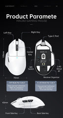 ATTACK SHARK V6 Gaming Mouse Bluetooth Wireless Connection,PAW3311 Sensor and Magnetic Charging Base,65g Lightweight Design