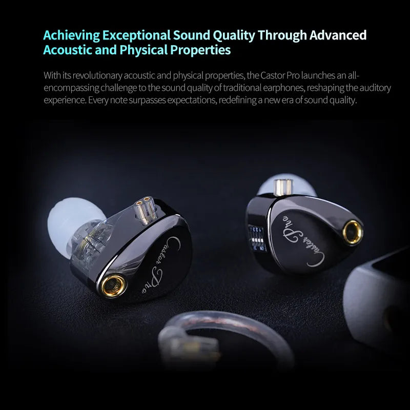 KZ Castor PRO in Ear Earphone 2DD High-end Tunable Earbuds Stets A New Benchmark for HiFi Sound Quality Bass Headsets CastorPRO