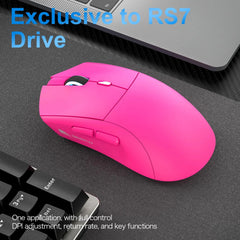 SMAILWOLF RS7 Gaming Mouse, Wired/2.4G/Bluetooth 5.1, 89g Lightweight, 500mAh Battery, RGB Scroll Light, 20M Clicks