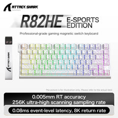Attack Shark R82HE Wired RGB Magnetic Switch Keyboard, 256K Scan Sampling Rate, Accuracy 8K Return Rate