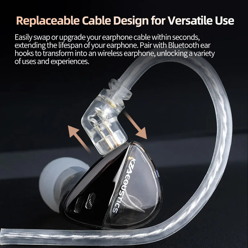 KZ X Angelears Libra Wired Earphones Dynamic Driver Ultra-Wide Frequency HiFi Earphone With Replaceable cable Music Earbuds