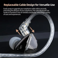 KZ X Angelears Libra Wired Earphones Dynamic Driver Ultra-Wide Frequency HiFi Earphone With Replaceable cable Music Earbuds