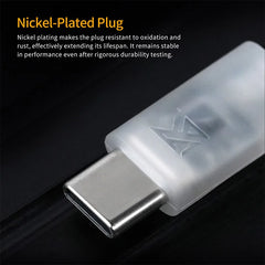 KZ Headphones Type-C Oxygen-Free Copper Silver-Plated Earphone Cable 0.75MM High-purity Gold-plated Pin