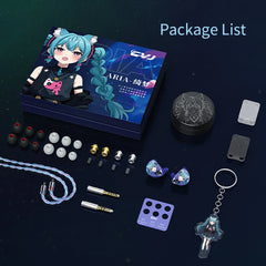 CVJ Aria Anime HiFi Earphones 10mm Dynamic Driver V-Shaped Sound Tuning Nozzles Wide Soundstage Gaming IEM Detachable Cable