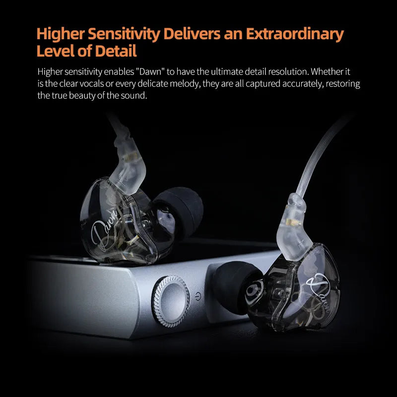 KZ Dawn High Performance Active Loop in Ear HIFI Wired Earphones, Suitable for Game Live Monitoring