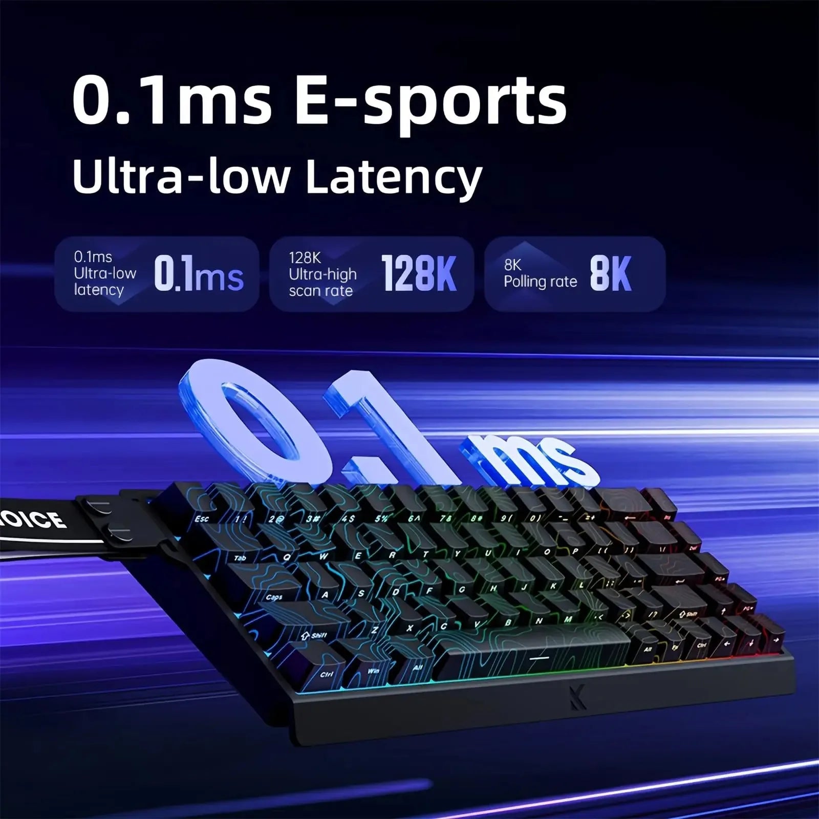 MCHOSE ACE68 TTC Dragon Lord Magnetic Switch 256K Gaming Keyboard Hall Effect 0.001mm Fast Trigger Programmable RGB for Logitech