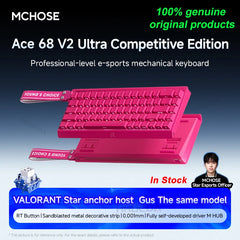 MCHOSE Ace 60 Pro 68 Magnetic Axis Mechanical Keyboard Customized Esports 0.01ms Latency RT 0.01mm 128K Gaming Keyboard Original