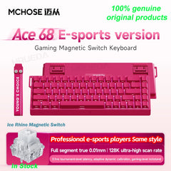 MCHOSE Ace 60 Pro 68 Magnetic Axis Mechanical Keyboard Customized Esports 0.01ms Latency RT 0.01mm 128K Gaming Keyboard Original