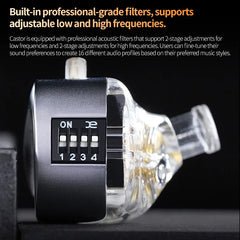 KZ Castor in Ear HiFi Earphone 2DD Dynamic High-end Tunable Balanced Armature Earphones Noise Cancelling with Detachable Cable