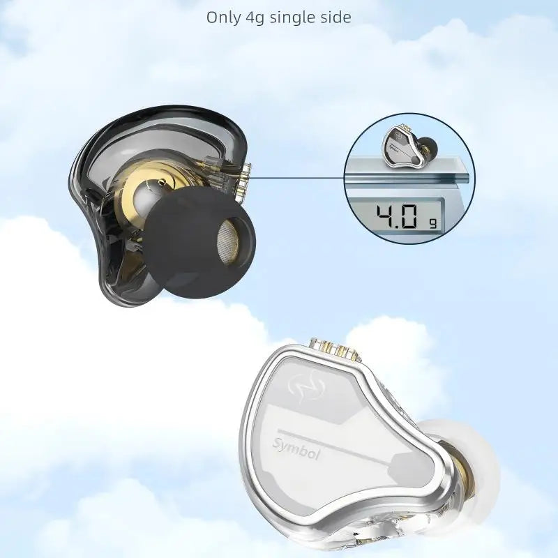 CCZ BC02 Dynamic Driver HiFi IEM With 10MM Carbon Nano Tube Diaphragm In Ear Earphones Bass Wired Headphones Monitor Headset