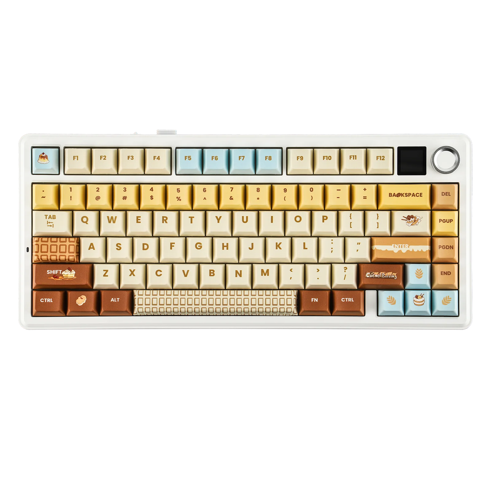 EPOMAKER X AULA F75 MAX Compact 75% ANSI Layout Wired/Bluetooth/2.4GHz Wireless Mechanical Keyboard with TFT Screen and a Knob