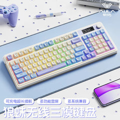 AULA S99  Wireless Tri Mode Bluetooth Gamine Keyboard2.4G RGB Gasket Mount Custom Gaming Keypad for PC Mac PC Office Gifts