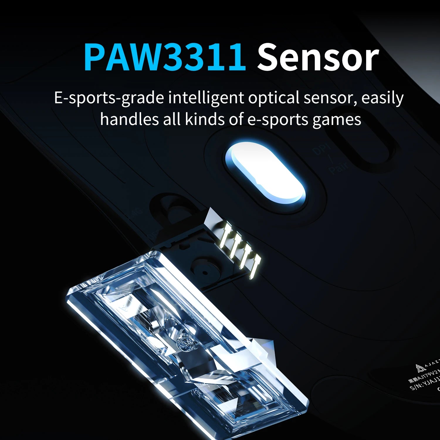 AJAZZ AJ179 v2 MAX Wireless Gaming e-Sport 1K Polling Rate Lightweight Design Ergonomic PAW3311 Sensor
