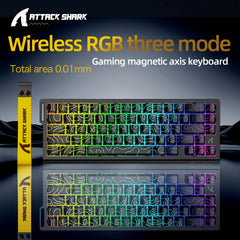 X68HE ATTACK SHARK Magnetic Gaming Keyboard Mechanical Wired for Pro Gaming 0.01mm Rapid Trigg 8000Hz SOCD/Rs 0.125ms 128K Rate