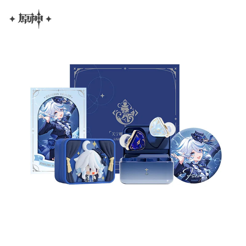In stock Game Genshin Impact Furina Wireless Bluetooth Earphones Anime Cartoon Accessories Props Cosplay Halloween Gifts