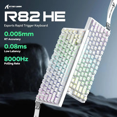 ATTACK SHARK R82 HE 75% 8000Hz Rapid Trigger Wired  Keyboard, 0.005mm RT Accuracy, Magnetic Switch, 0.08ms Latency, RGB Lighting