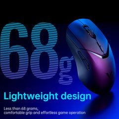 Rapoo Wireless Gaming Mouse 68g Lightweight 1KHz Polling Rate 12000DPI 10 Programmable Buttons Optical Sensor