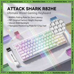 Attack Shark R82HE Wired RGB Magnetic Switch Keyboard, 256K Scan Sampling Rate, Accuracy 8K Return Rate