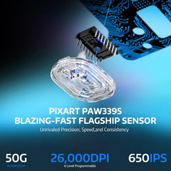 ATTACK SHARK X6 49g Superlight Wireless Gaming Mouse  Magnetic RGB Charging Dock PixArt PAW3395 Sensor 26000DPI 200Hrs Battery