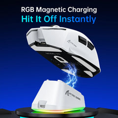 ATTACK SHARK V6 Gaming Mouse Bluetooth Wireless Connection,PAW3311 Sensor and Magnetic Charging Base,65g Lightweight Design