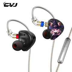 CVJ Night Elf Dual-Channel 3 Dynamic Driver In-Ear Wired HIFI Headphones High-Quality Earbuds with Microphone 3.5mm