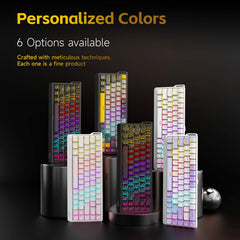 AJAZZ NK68V2 Single-Mode Wired Mechanical Keyboard Portable Gaming Keyboard RGB Hot-Swappable PC Lightweight Mechanical Keyboard