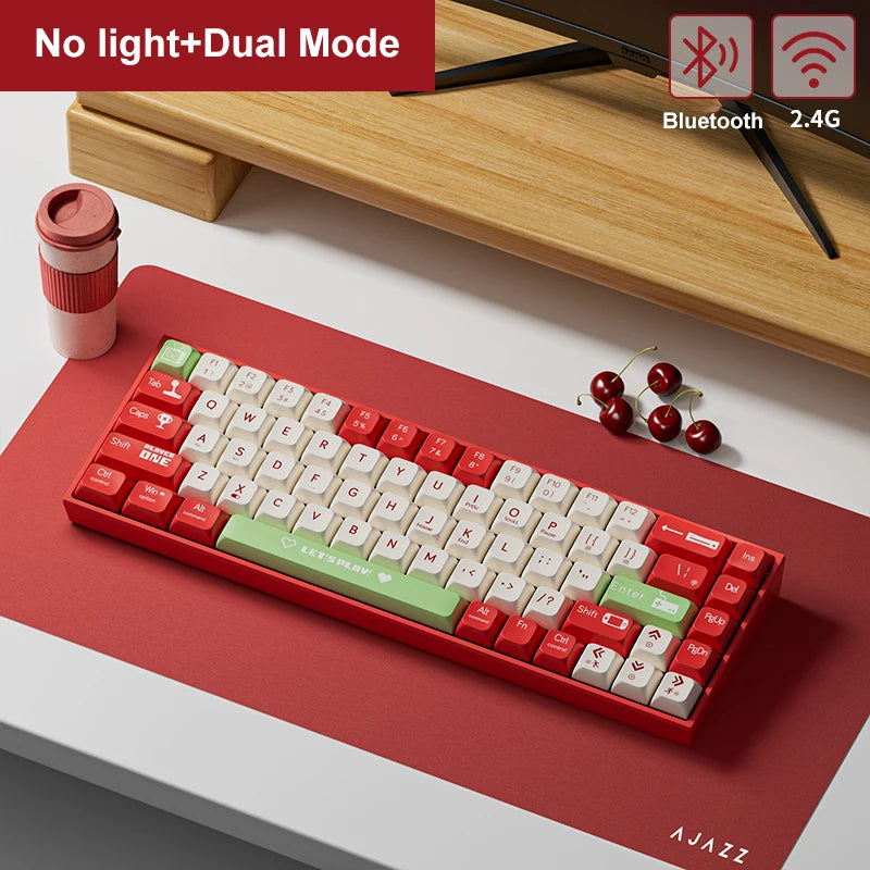 AJAZZ AK680 Mechanical Keyboard ABS Keycap 68 Keys Hot Swap Gamer Keyboard Custom Gasket Gaming Accessories for Pc Laptop