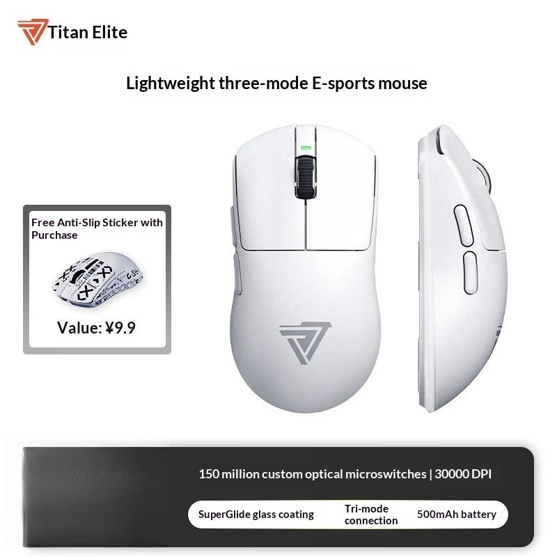 Titan Elite T1 Wireless Bluetooth Mouse, 30000 DPI, 10000Hz, 500mAh long battery life, lightweight esports gaming mouse