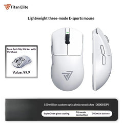 Titan Elite T1 Wireless Bluetooth Mouse, 30000 DPI, 10000Hz, 500mAh long battery life, lightweight esports gaming mouse