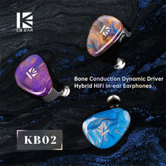 KBEAR KB02 10mm+10mm Dual  IEM Hifi in-ear Earphones with Detachable Cable Design Bone Conduction Dynamic Driver