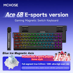 MCHOSE ACE60 Pro ACE68 Esports Wired Mechanical Keyboard Magnetic Switch Hot Swap Customized Gaming Keyboard Pc Gamer Accessorie