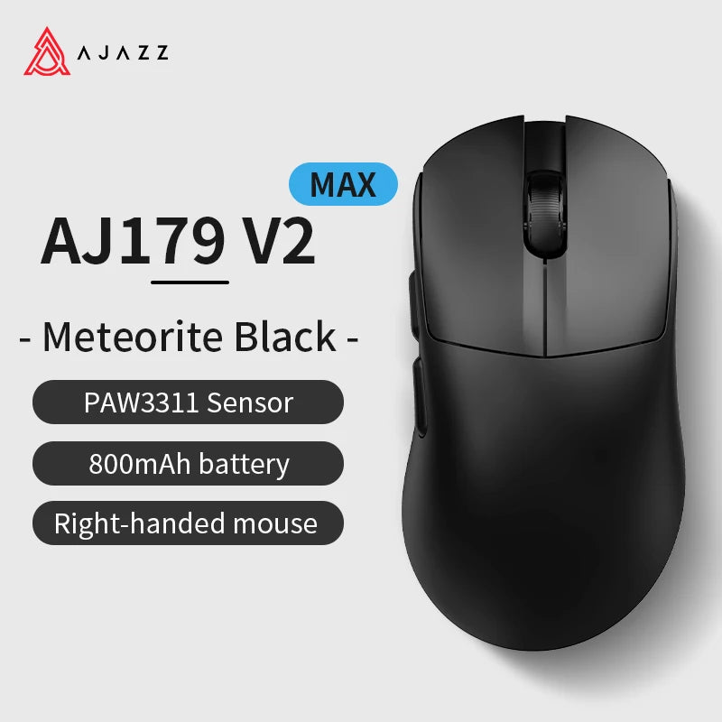 AJAZZ AJ179 v2 MAX Wireless Gaming e-Sport 1K Polling Rate Lightweight Design Ergonomic PAW3311 Sensor