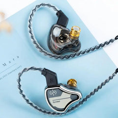 CCZ BC02 Dynamic Driver HiFi IEM With 10MM Carbon Nano Tube Diaphragm In Ear Earphones Bass Wired Headphones Monitor Headset