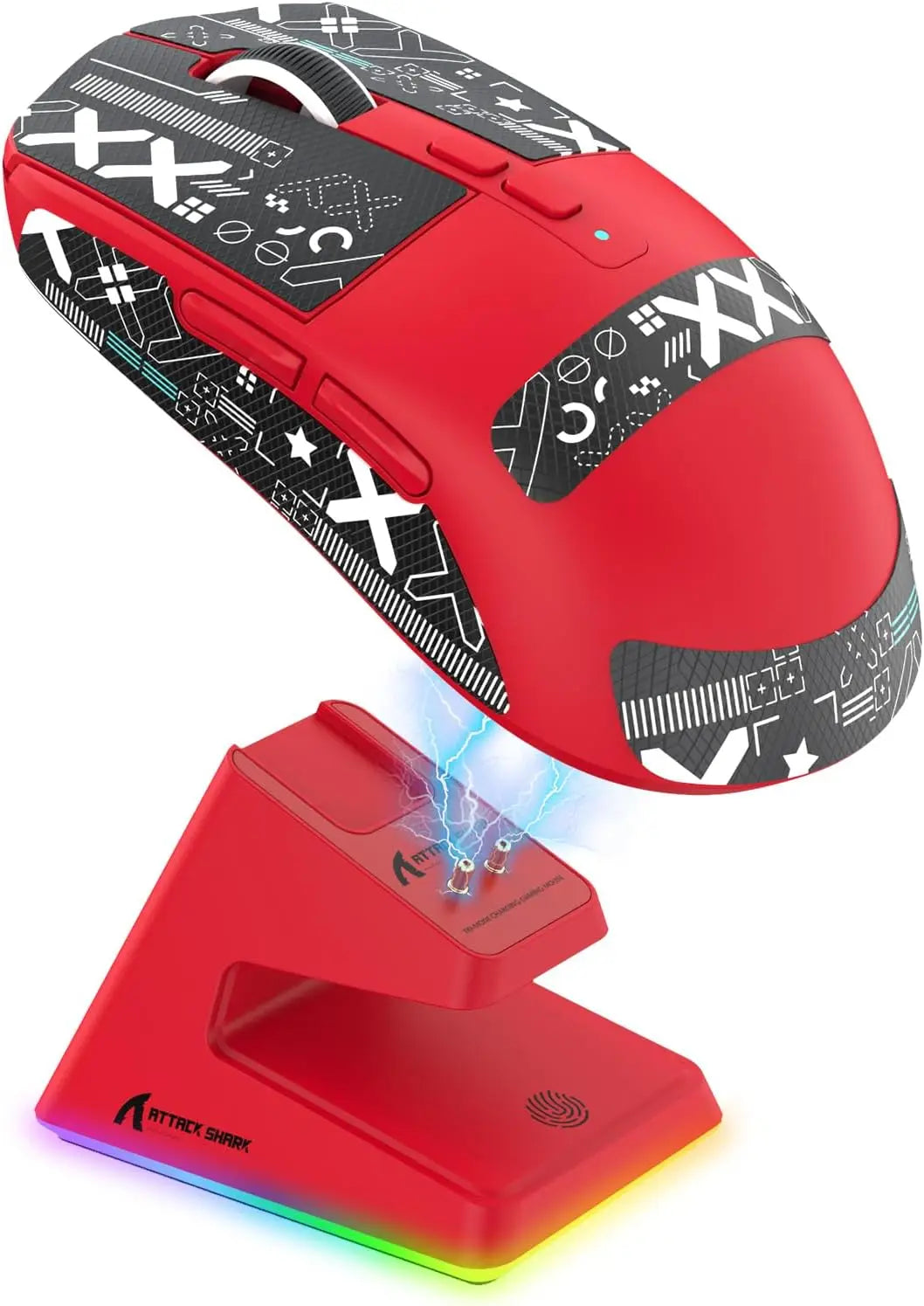 ATTACK SHARK X6 49g Superlight Wireless Gaming Mouse  Magnetic RGB Charging Dock PixArt PAW3395 Sensor 26000DPI 200Hrs Battery