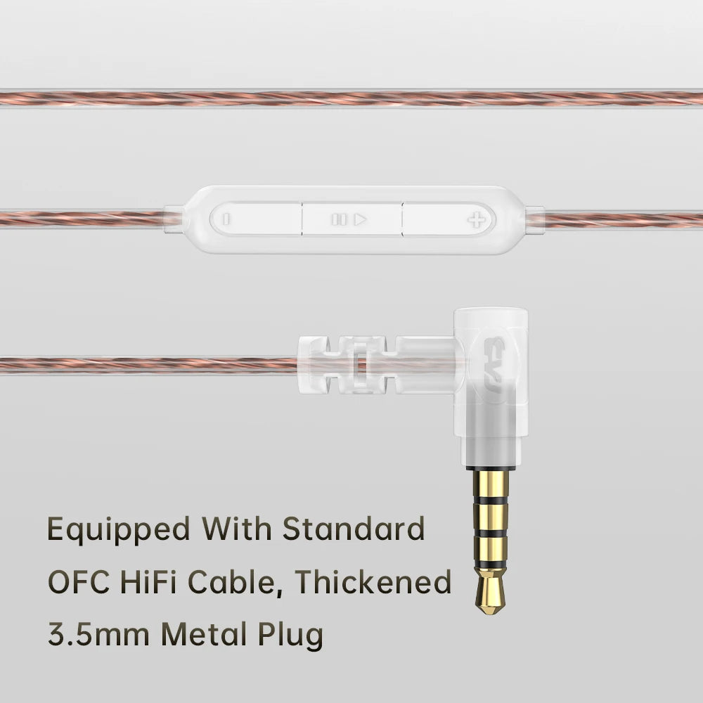 CVJ KE-S Earphones Dual Magnetic Dynamic Driver Headphones 360° Surround Sound Filed Headsets  In Ear Earbuds With Hifi Cable