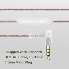 CVJ KE-S Earphones Dual Magnetic Dynamic Driver Headphones 360° Surround Sound Filed Headsets  In Ear Earbuds With Hifi Cable