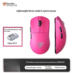 Titan Elite T1 Wireless Bluetooth Mouse, 30000 DPI, 10000Hz, 500mAh long battery life, lightweight esports gaming mouse