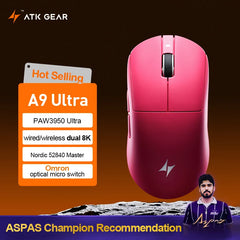 ATK Dragonfly A9 Ultimate Wireless Gaming Mouse A9 Air PAW3950 Ultra Lightweight Ergonomic E-sports Gamer FPS Mice CSGO A9 Ultra