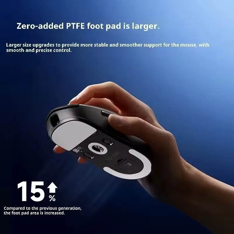 MCHOSE A5 V2 V3 Ultra-Lightweight Wireless Gaming Mouse Tri-Mode Dual 8K PAW3395 Low Latency RGB 500mAh Ergonomic E-sports Mouse