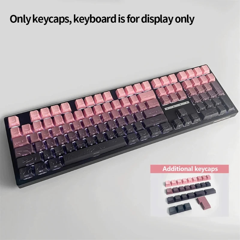 2026 Line Gradient Side Shine Through Keycaps Cherry Profile PBT Custom Keycaps for 60% 65% 75% 96% 98% 100% Mechanical Keyboard