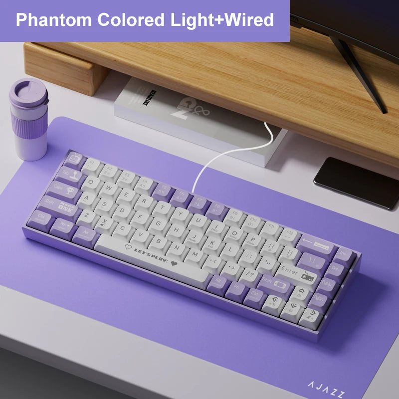 AJAZZ AK680 Mechanical Keyboard ABS Keycap 68 Keys Hot Swap Gamer Keyboard Custom Gasket Gaming Accessories for Pc Laptop
