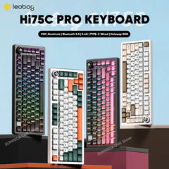 Leobog Hi75C Gaming Aluminum Wireless Mechanical Keyboard Kit Hi75 Hi75C Pro 81Keys Bluetooth 2.4G Wired  Hotswap Gamer Keyboard